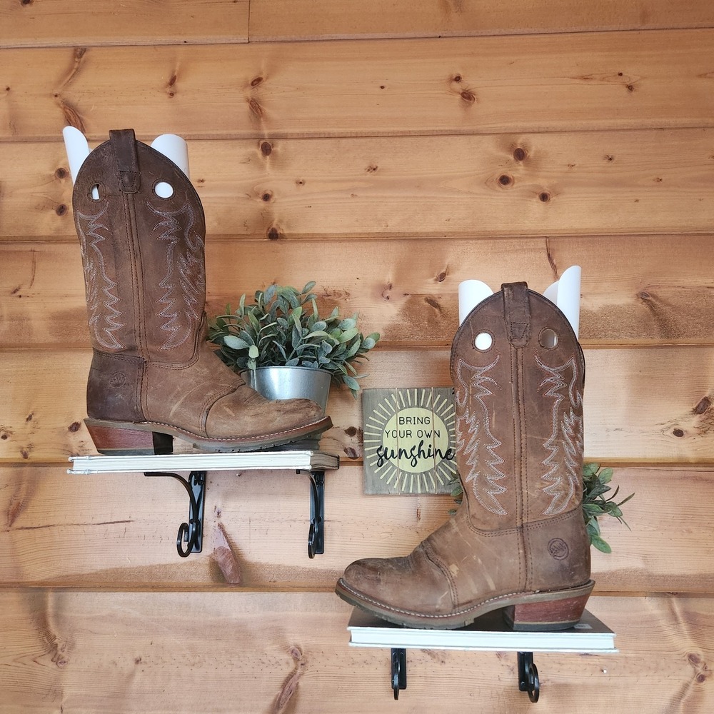 Double H Western Cowgirl Heel Work Boots DH5159 Ultra Gel Ice Buckaroo USA Sz 8M